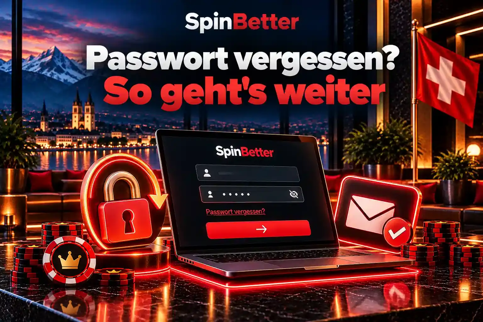 Anmeldemaske mit dem Link «Passwort vergessen?» unter dem Passwortfeld